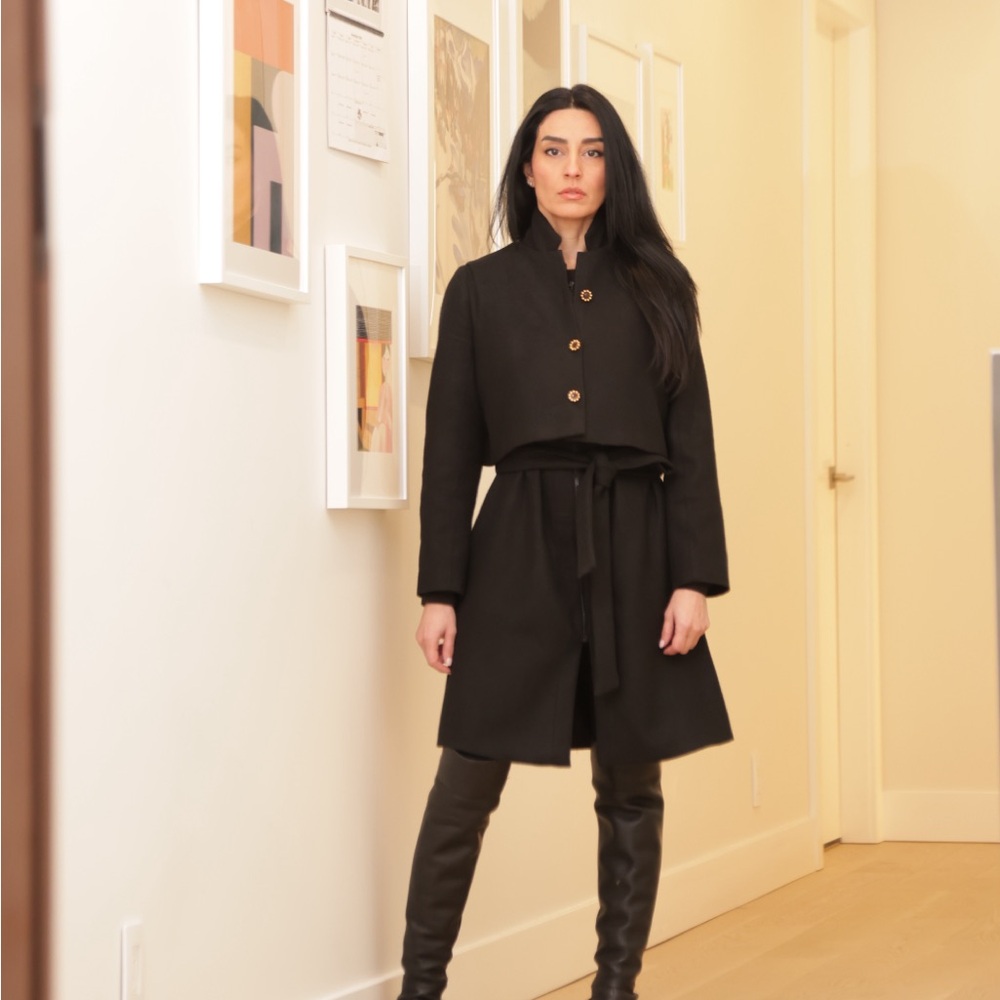 Elegant Black Trench Coat for Women